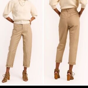 NWT Rebecca Minkoff Sandra pant high rise sand color size 6